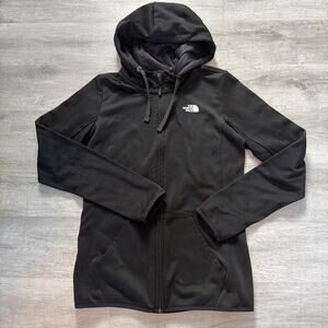 Northface womens Eco Ridge Reardon small zip up Black hoodie